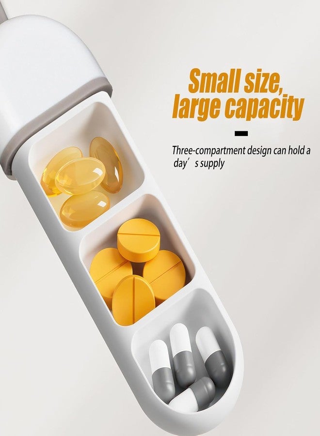 FASHRAMP 3-Compartment Pocket Pill Organizer - Mini Moisture-Proof Travel Pill Box for Daily Supplements, Vitamins & Medication - Compact & Portable (Small, Durable Design) - Image 3